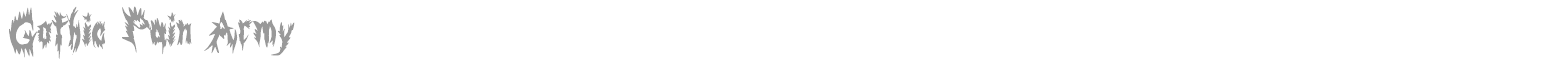 Gothic Pain Army font preview